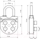 Миниатюра изображения товара Замок навесной Стандарт ВС2-6К