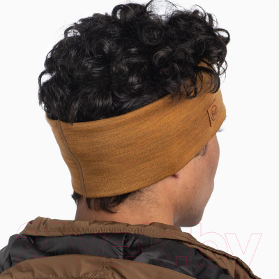 Повязка на голову Buff Merino Wide Headband Solid Mustard (129441.118.10.00)