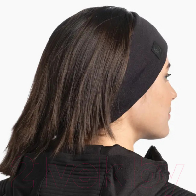 Повязка на голову Buff Merino Wide Headband Solid Black (129441.999.10.00)