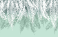 Фотообои бесшовные Citydecor Пальмовые листья бирюзовый (400x270) - 