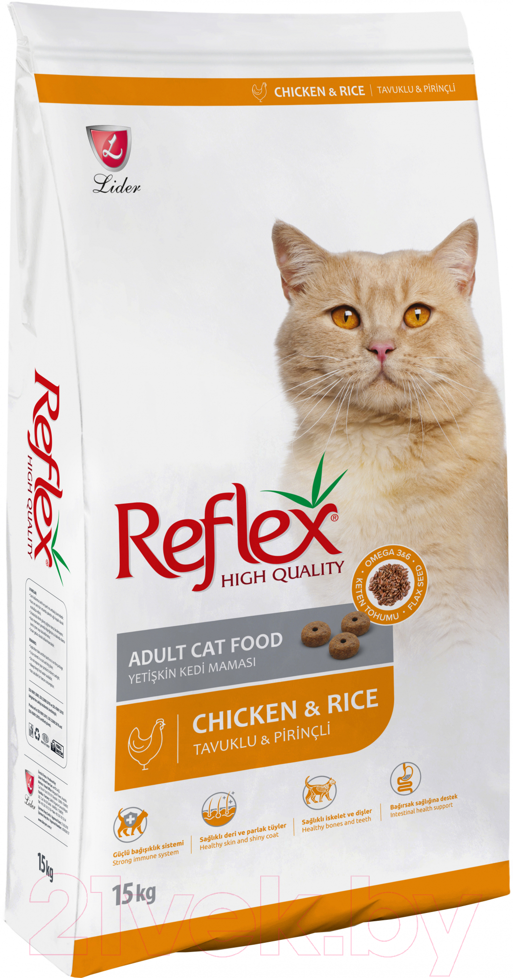 Сухой корм для кошек REFLEX с курицей и рисом