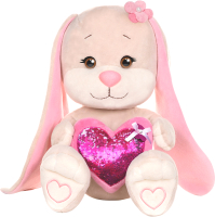 Мягкая игрушка Jack&Lin Зайка с розовым сердцем / JL-071901-35 - 