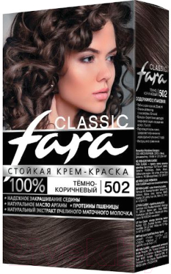 Изображение товара Крем-краска для волос Fara Classic №502 (темно-коричневый)