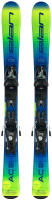 Горные лыжи с креплениями Elan 2021-22 Youth Jett Quick Shift 100-120 & EL 4.5 / AFDHSH21 (р.100, зеленый/синий) - 