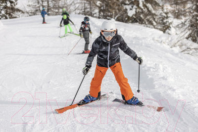 Горные лыжи с креплениями Elan 2021-22 Youth Jett Quick Shift 100-120 & EL 4.5 / AFDHSH21 (р.110, зеленый/синий)