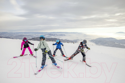 Горные лыжи с креплениями Elan 2021-22 Youth Jett Quick Shift 130-150 & EL 4.5 / AFDHSH21 (р.140, зеленый/синий)