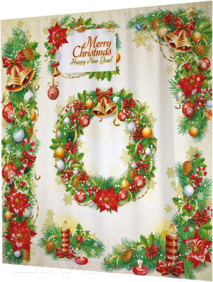 Изображение товара Комплект штор JoyArty Новогодние венки / p_37073 (145x180)