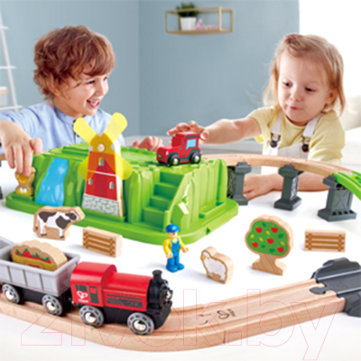 Железная дорога игрушечная Hape Сельский поезд / E3772_HP