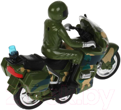 Мотоцикл игрушечный Технопарк Военный / MOTOFIG-15PLMIL-GN