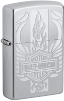 Зажигалка Zippo Harley-Davidson / 49660  (серебристый матовый) - 