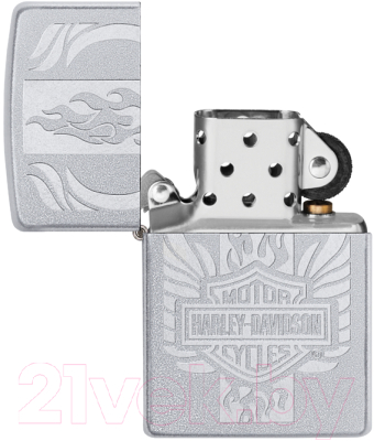 Зажигалка Zippo Harley-Davidson / 49660  (серебристый матовый)