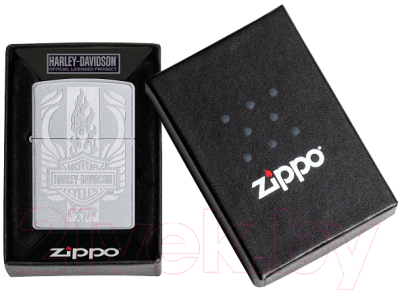 Зажигалка Zippo Harley-Davidson / 49660  (серебристый матовый)