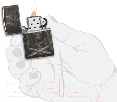 Зажигалка Zippo Knight Fight Design / 49292 (черный)