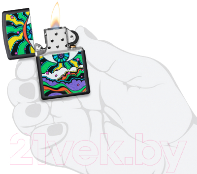 Зажигалка Zippo Black Light Eye Design / 49699 (черный матовый)