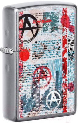 Изображение товара Зажигалка Zippo Anarchy Design / 49662 (серебристый матовый)