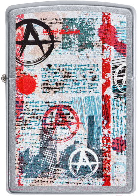 Изображение товара Зажигалка Zippo Anarchy Design / 49662 (серебристый матовый)