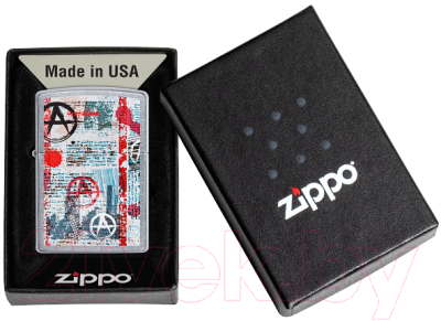 Изображение товара Зажигалка Zippo Anarchy Design / 49662 (серебристый матовый)