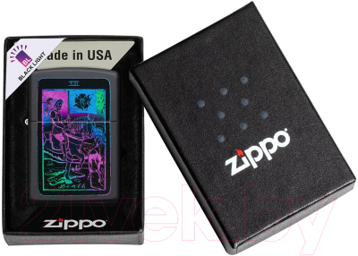 Зажигалка Zippo Tarot Card Design / 49698 (черный матовый)