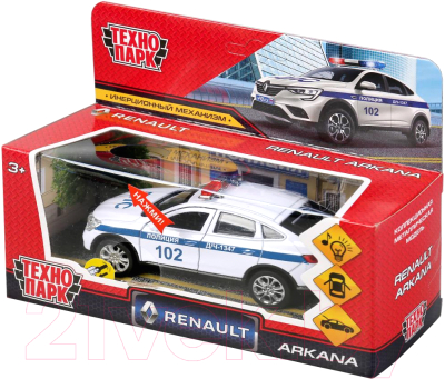 Автомобиль игрушечный Технопарк Renault Arkana / ARKANA-12SLPOL-WH