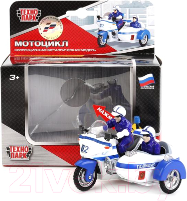 Изображение товара Масштабная модель мотоцикла Технопарк С люлькой милиция / CT-1247-2