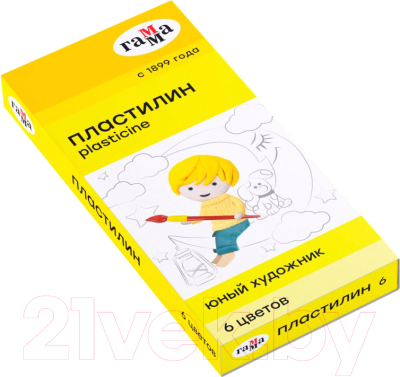 Пластилин ГАММА Юный художник / 280042 (6цв)