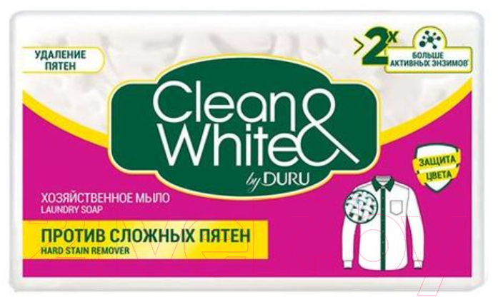 Мыло хозяйственное Duru Clean And White Против сложных пятен (120г)