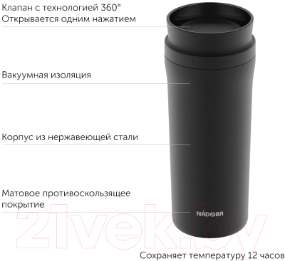Термокружка Nadoba Juta 735310 (черный)