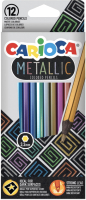Набор цветных карандашей Carioca Metallic / 43164 (12шт) - 