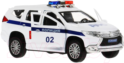 Автомобиль игрушечный Технопарк Mitsubishi Pajero Sport Полиция / PAJEROS-12POL-WH (белый)