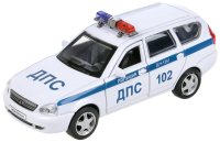 Автомобиль игрушечный Технопарк Lada Priora Полиция / PRIORAWAG-12POL-WH (белый) - 
