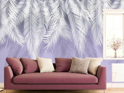 Фотообои листовые Citydecor Пальмовые листья (400x260, пурпурный)
