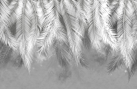 Фотообои листовые Citydecor Пальмовые листья серые гранж (400х260) - 