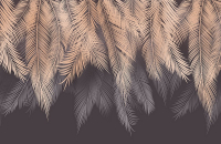 Фотообои листовые Citydecor Пальмовые листья 2 (400x260, с оттенком бежевый-серый) - 