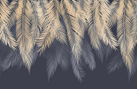 Фотообои листовые Citydecor Пальмовые листья (400х260, с оттенком бежевый-синий) - 