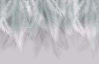 Фотообои листовые Citydecor Пальмовые листья (400х260, с оттенком бирюза-серый) - 
