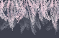 Фотообои листовые Citydecor Пальмовые листья с оттенком пудровый-синий (400х260) - 
