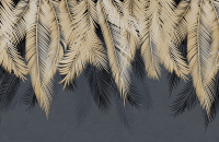 Фотообои листовые Citydecor Пальмовые листья (400х260, с оттенком золотой-синий) - 