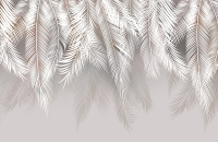 Фотообои листовые Citydecor Пальмовые листья с оттенком светло-серые (400х260) - 