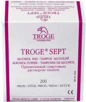 Салфетка спиртовая Troge Medical Sept №200 3x3см - 