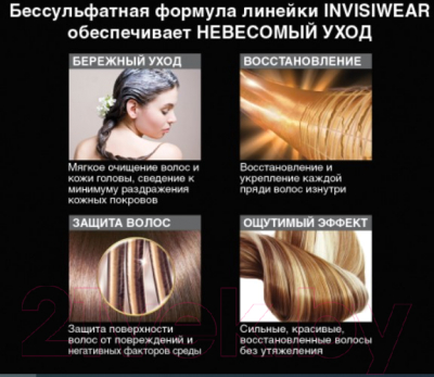 Шампунь для волос Прелесть Professional Invisiwear Бессульфатный Ультрапитательный (380мл)