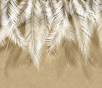 Фотообои листовые Citydecor Пальмовые листья (300x260, бежевый гранж) - 