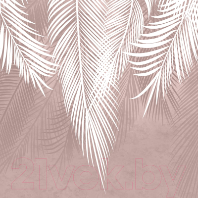 Фотообои листовые Citydecor Пальмовые листья (300x260, пудровый гранж)