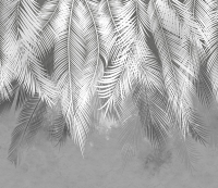 Фотообои листовые Citydecor Пальмовые листья серые гранж (300x260) - 