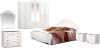 Комплект мебели для спальни ФорестДекоГрупп Луиза 6.1 (слоновая кость) - 