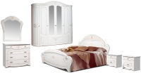 Комплект мебели для спальни ФорестДекоГрупп Луиза 6.Д1 (слоновая кость) - 