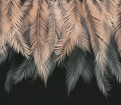 Фотообои листовые Citydecor Пальмовые листья (300x260, с оттенком бежевый-серый)