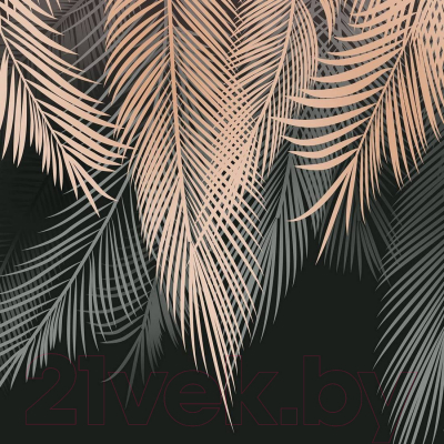 Фотообои листовые Citydecor Пальмовые листья (300x260, с оттенком бежевый-серый)