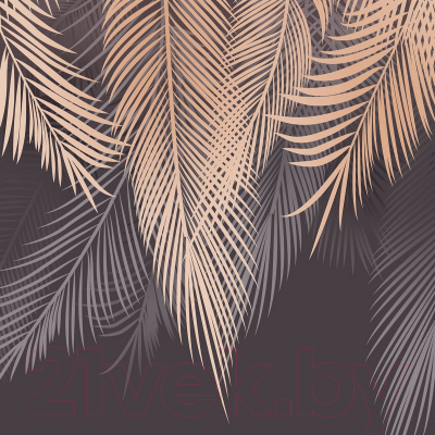 Фотообои листовые Citydecor Пальмовые листья 2 (300x260, с оттенком бежевый-серый)