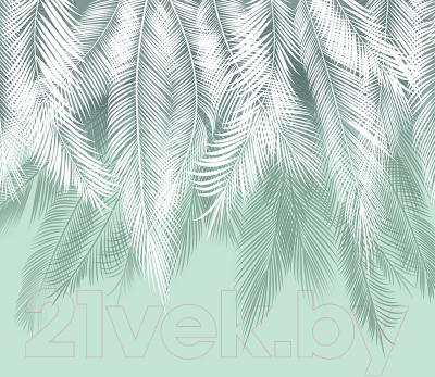 Фотообои листовые Citydecor Пальмовые листья (300x260, бирюзовый)