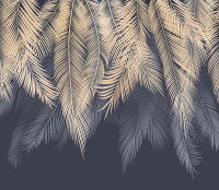 Фотообои листовые Citydecor Пальмовые листья (300x260, с оттенком бежевый-синий) - 